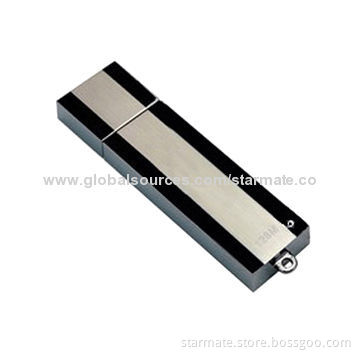 Metal USB Flash Drive, Custom Logo Supported, 2.15 x 0.59 x 0.28mm Size